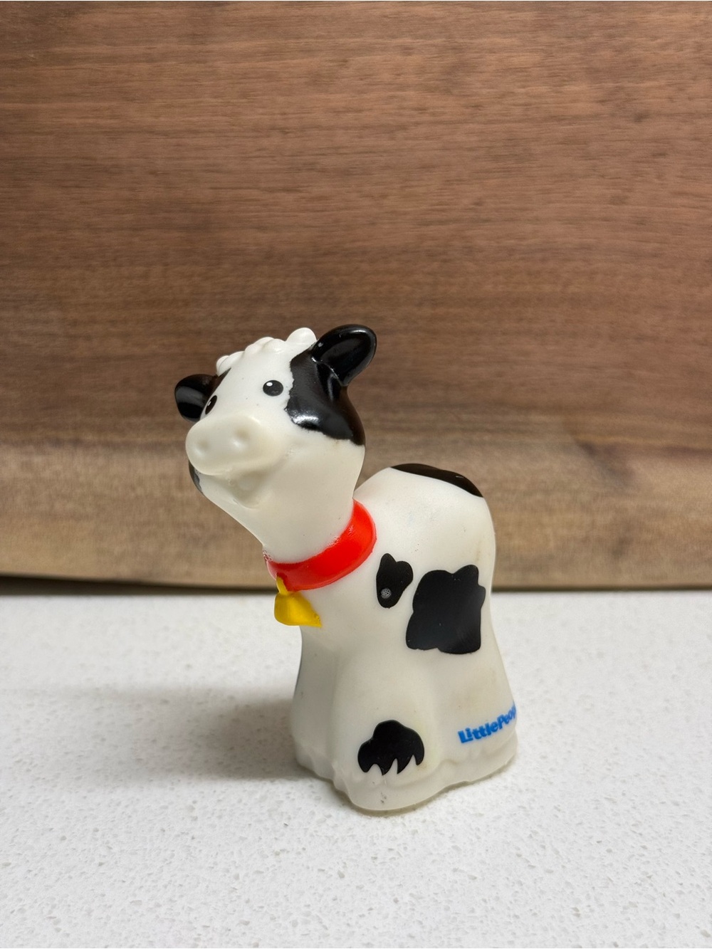 Vintage 2007 FP Little People Baby Cow With Red Collar